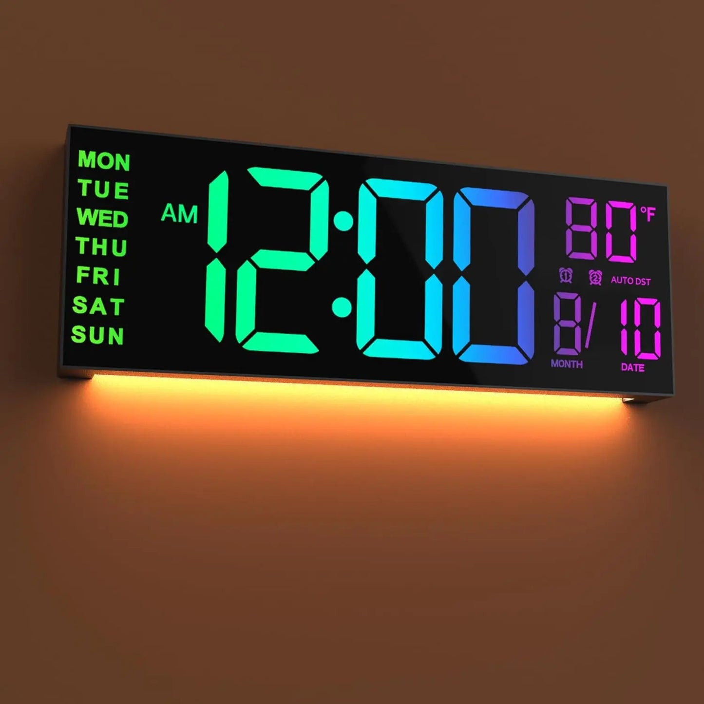 Digital Wall Clock With Remote, Timer, Alarm, Temperature