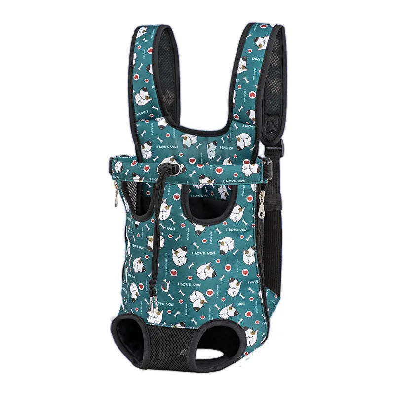 Adjustable Cat Carrier Backpack For Pets Outdoor Travel Double Shoulder Bag