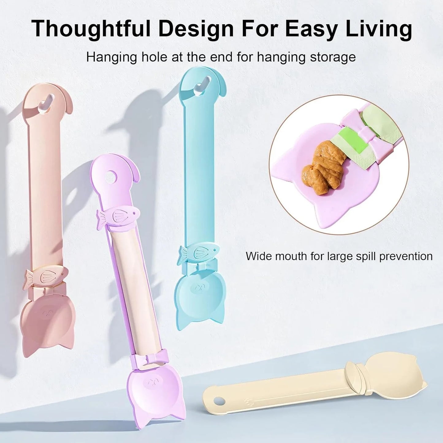 4Pcs Cat Treat Dispenser Multi Function Spoon for Lickable Cat Treats Cats Treats Squeeze Spoon Treat Feeding Wet Spoons Easy Feeding 4 Styles