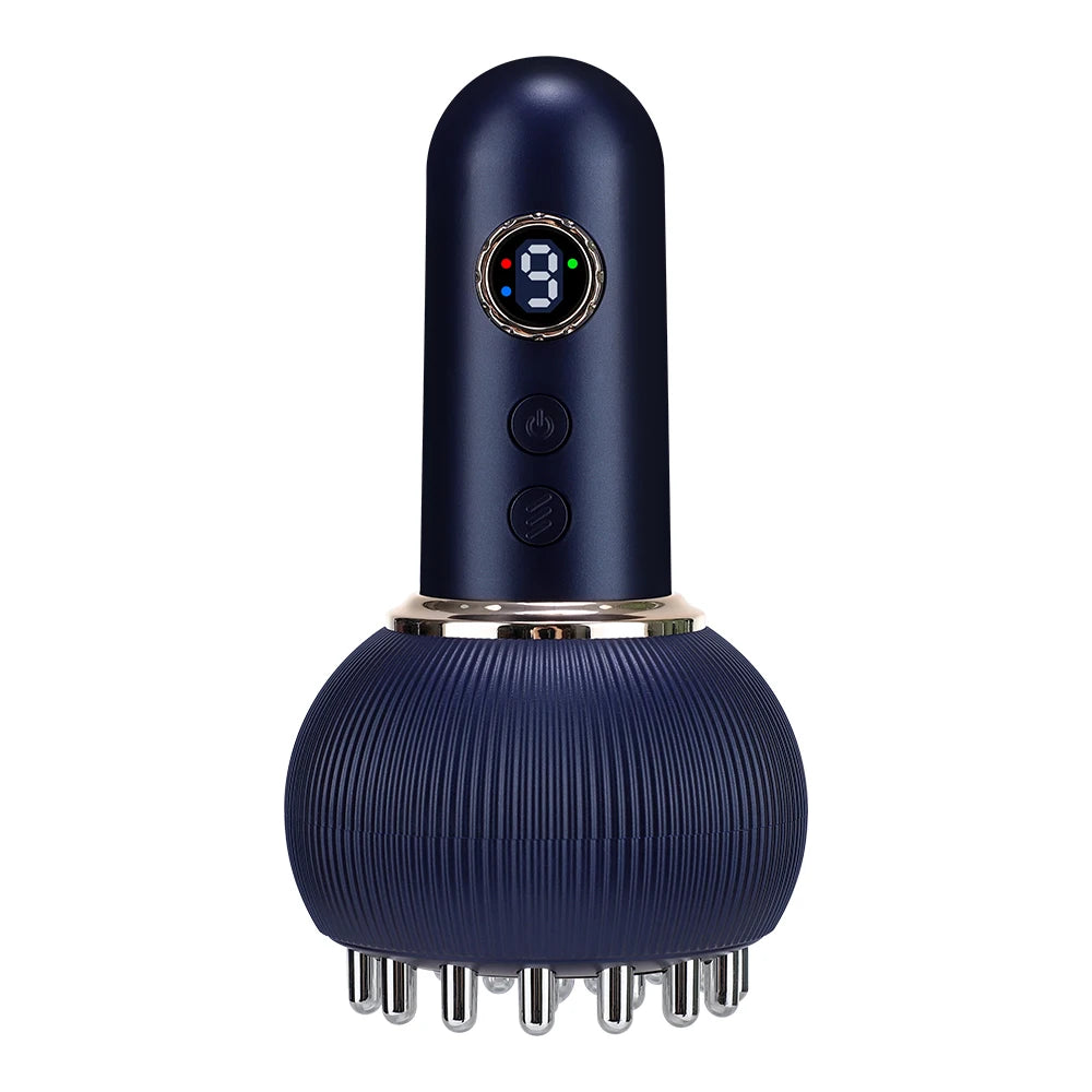 Wlireless Eletric Heated Brush Massage Heating Microcurrent Anti Cellulite Body Back Massage