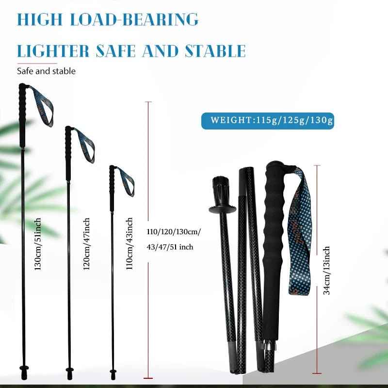 OKHEALING Local Carbon City Walking Sticks Carbon Fiber Trekking Poles