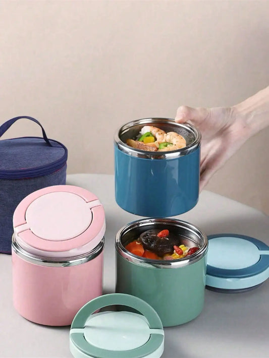 Insulated Stainless Steel Lunch Box Set with Handle