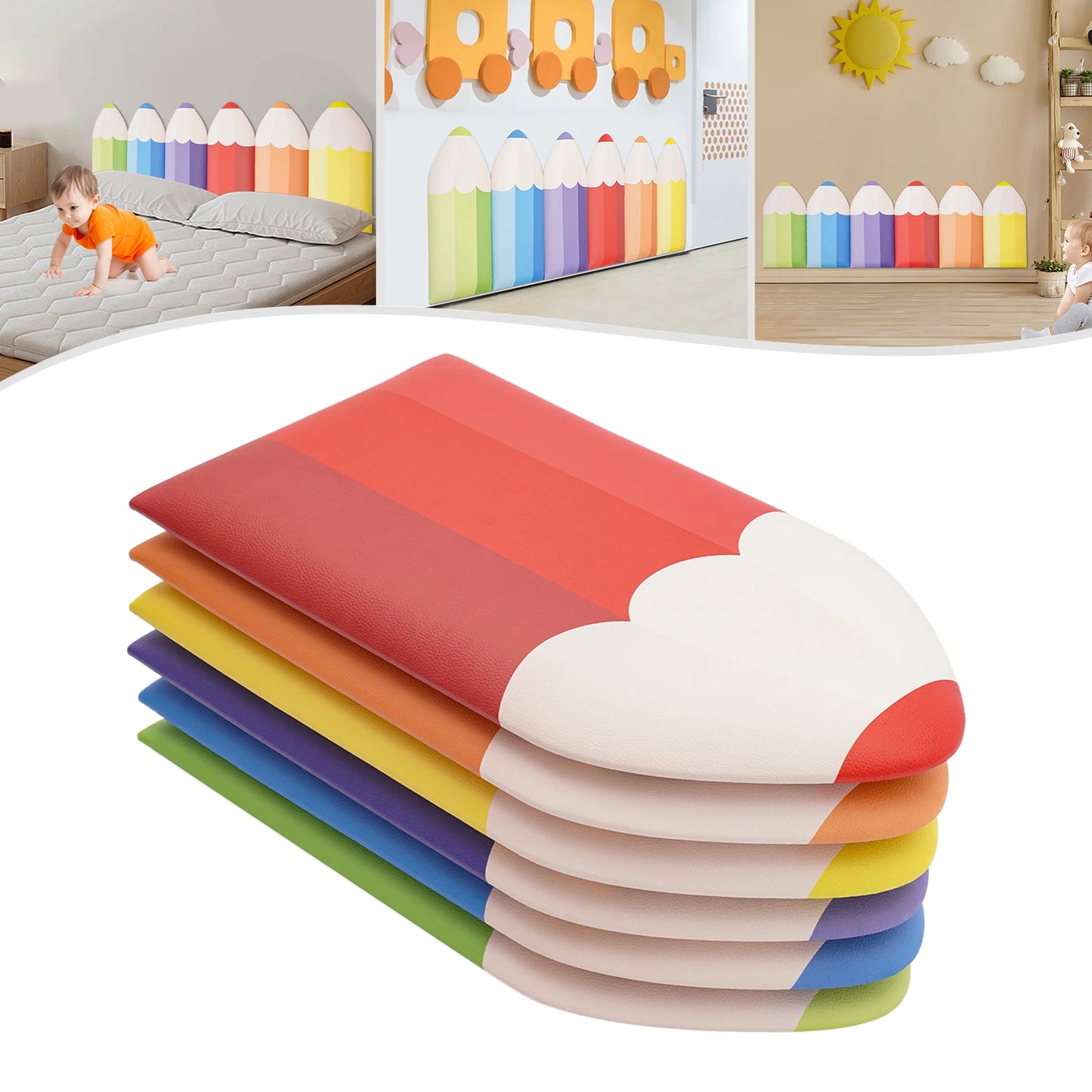 Pencil Wall Stickers Self Adhesive Padding For Kids