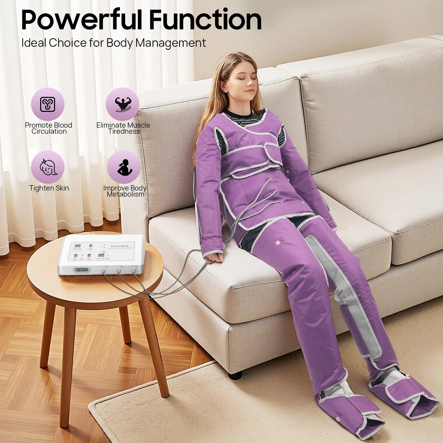 400W Air Pressure Massage Suit With 7 Levels Adjustable Heating Therapy