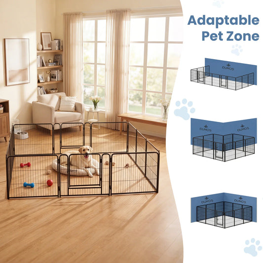 Foldable Metal Dog Playpen for Indoor and Outdoor Use
