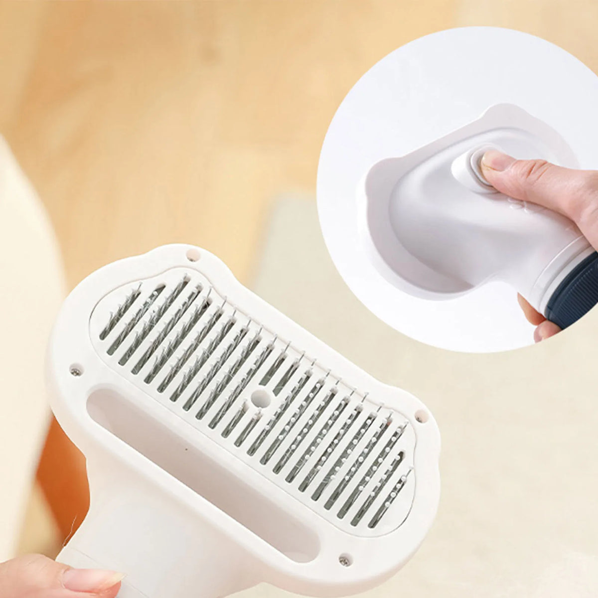 3-in-1 Low Noise Pet Hair Dryer Brush, 600W