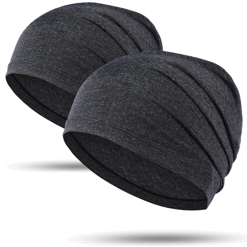 2PCS Quick-drying Running Caps Summer Breathable Cool Sports Hats Outdoor Cycling Hiking Baseball Skullies Stretchy Beanies Hat