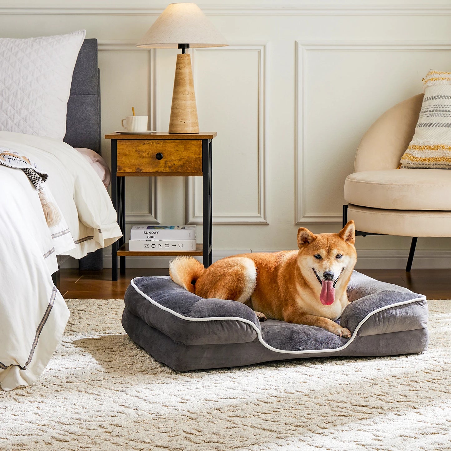 JHK Orthopedic Memory Foam Dog Bed For Small Pets Cover