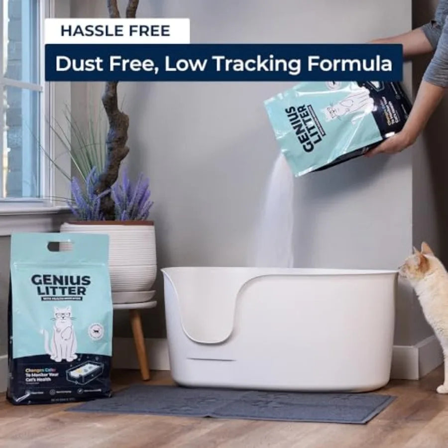 Health Monitoring Cat Litter, Featured on Shark Tank, Lightweight Crystal Silica Gel, Non Clumping, Dust Free, Low Tracking, Od