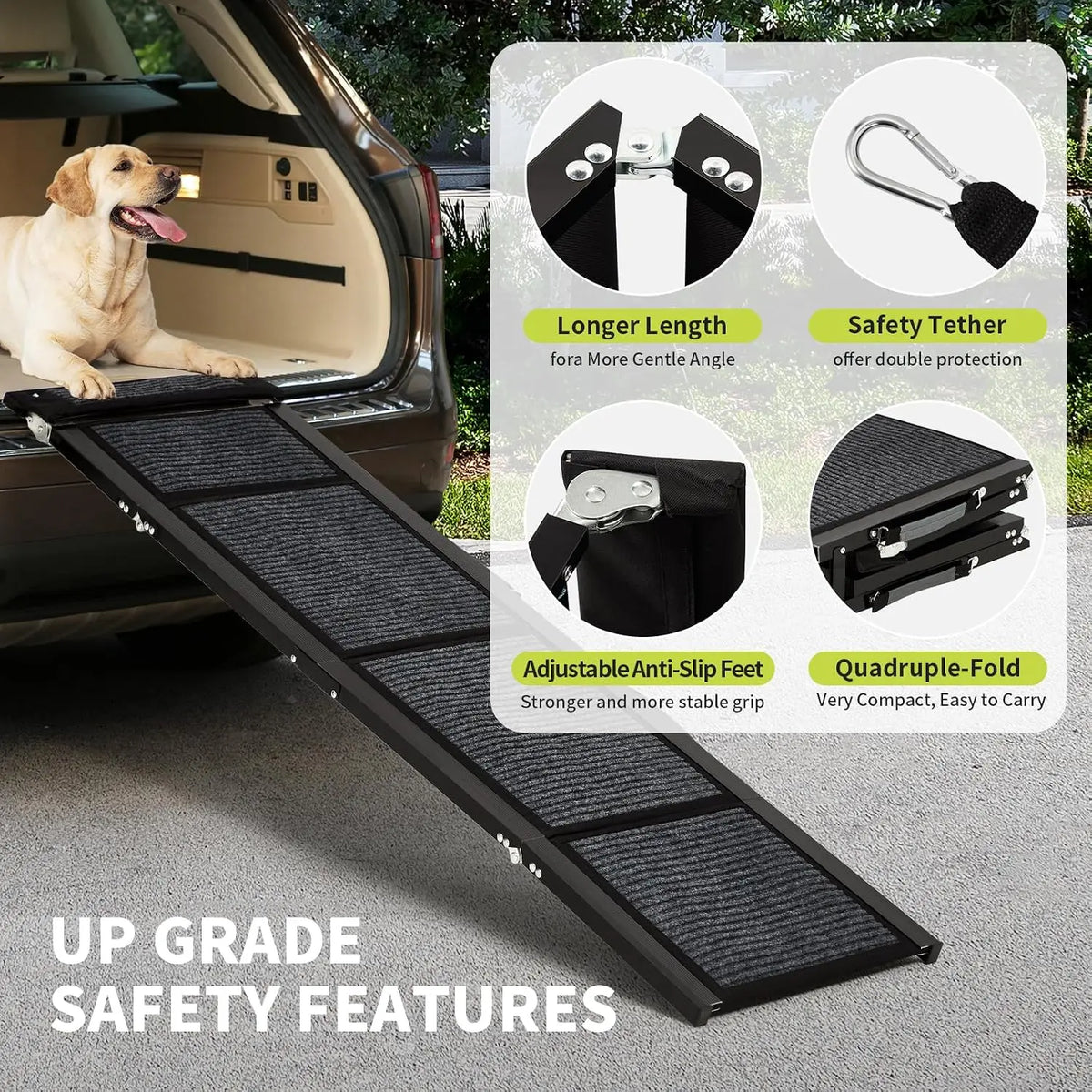 Heavy-Duty Folding Dog Car Ramp for Large Dogs