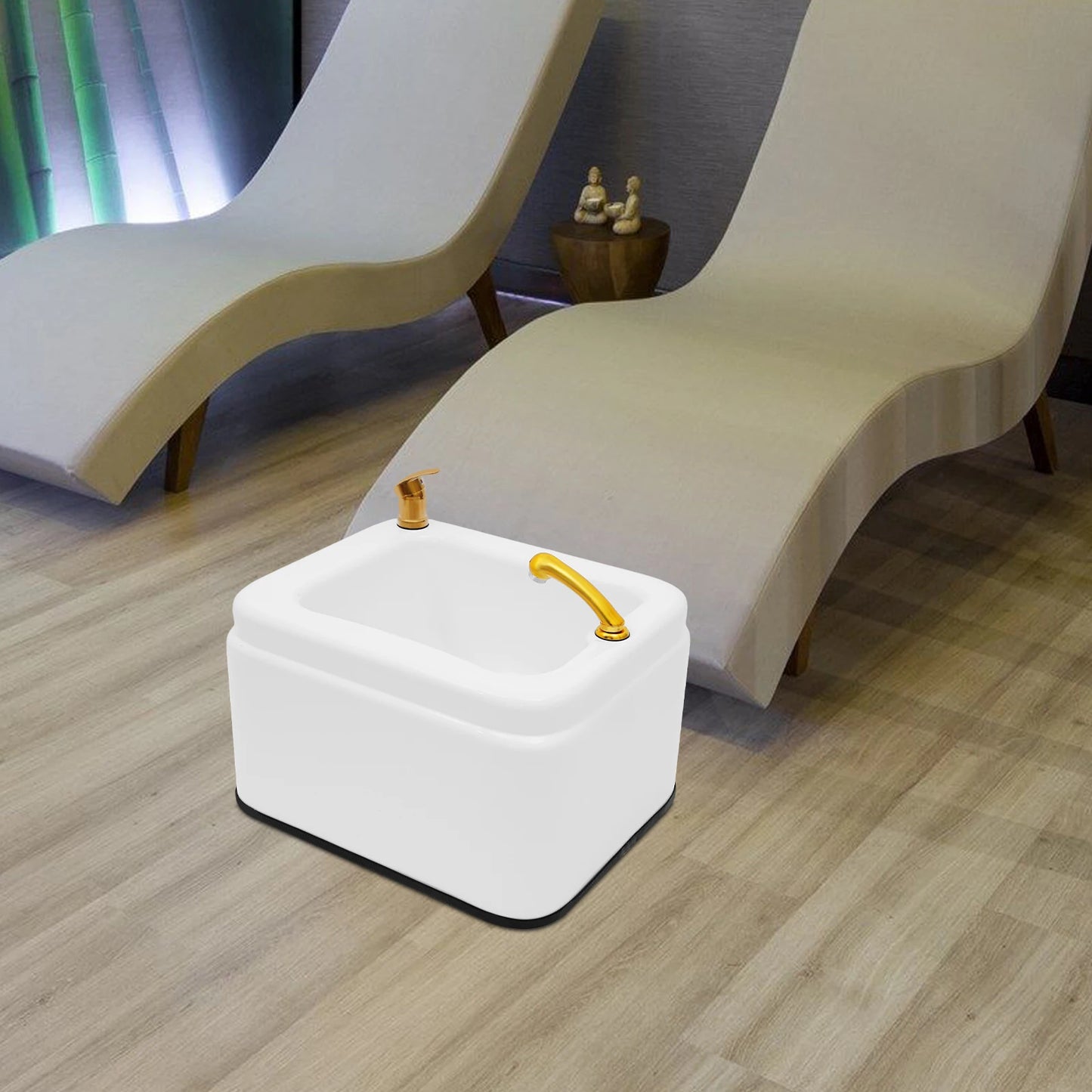Acrylic Footbath with Massage 15L Massage Footbath Bow with LED Light Foot Bath Spa Tub Footbath Beauty Salon Spa Footbath Elect
