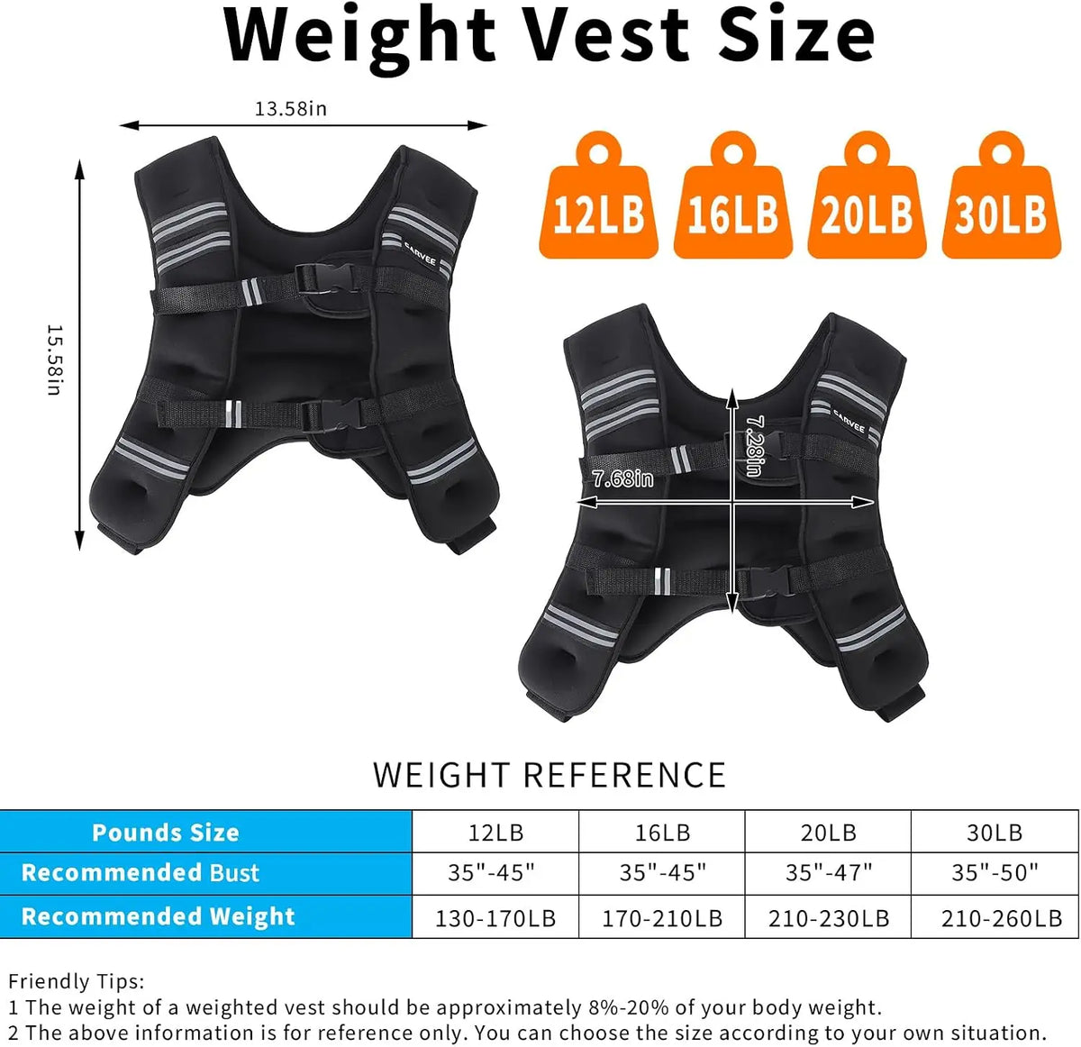 20 lb Weighted Vest for Rucking and Training