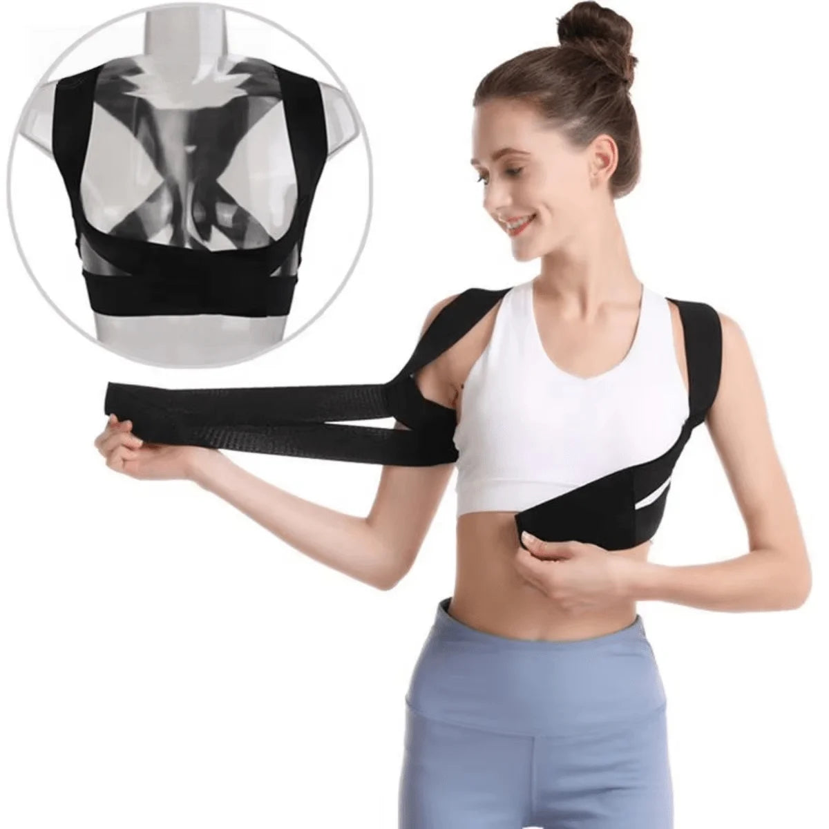 Posture Corrector Shoulder Brace With Adjustable Back Support For Pain