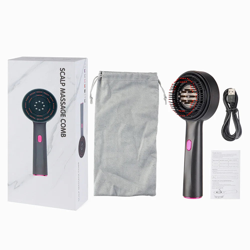 Foreverlily Electric Vibration Scalp Massage Comb For Hair Growth