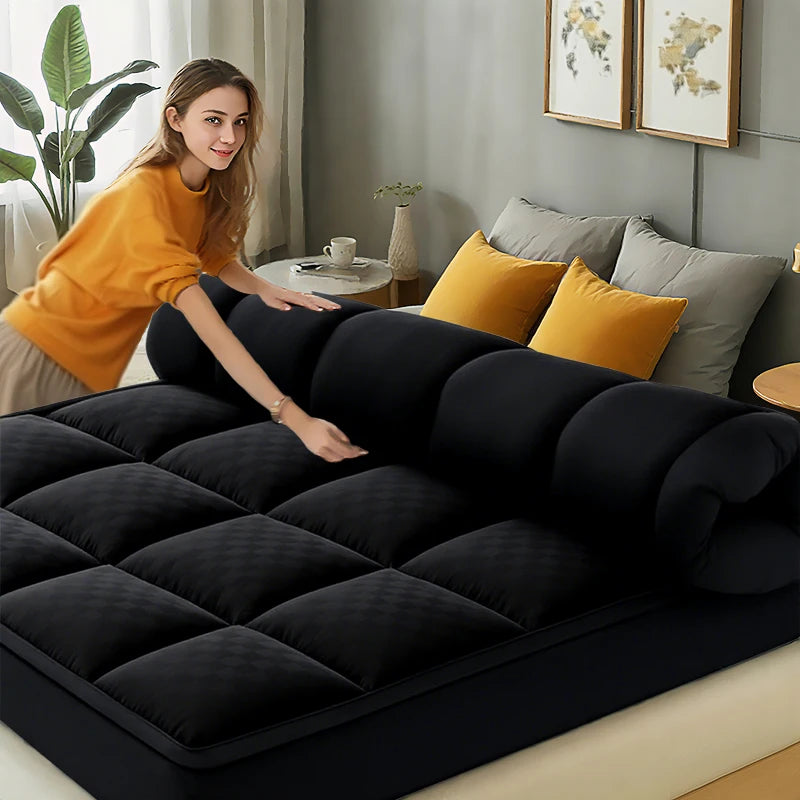 HGETVE Extra Thick Mattress Topper 1000Gsm Cooling Noiseless Breathable