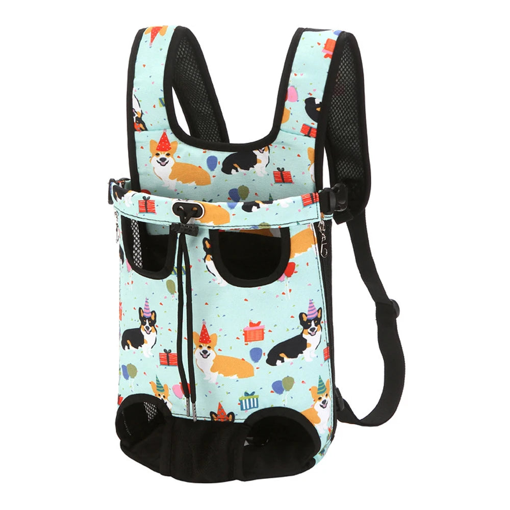 Adjustable Cat Carrier Backpack For Pets Outdoor Travel Double Shoulder Bag