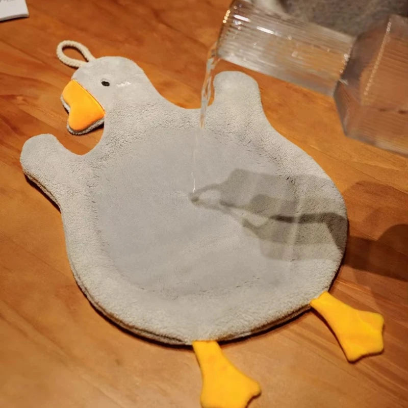 Cartoon Goose Hand Towel Water Absorbent Kitchen And Bath