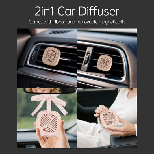 Lavender And Cotton Car Diffuser Hanging Freshener With Vent Clip