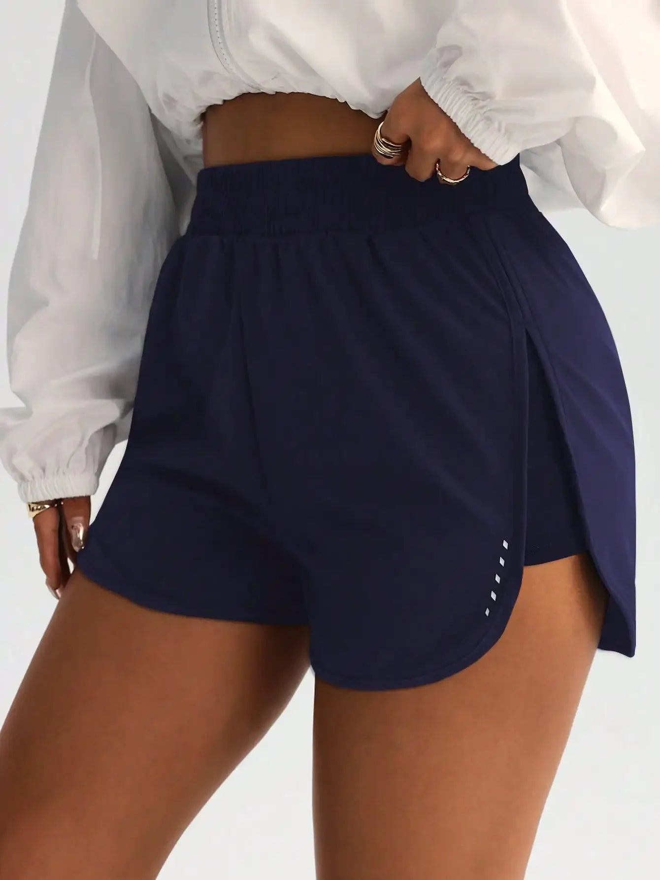 Women High-Waisted Stretch Shorts for Yoga and 4-Way Activewear