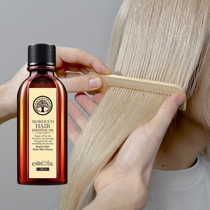LAIKOU Morocco Argan Hair Essential Oil 4pcs Frizz Repair Nourish