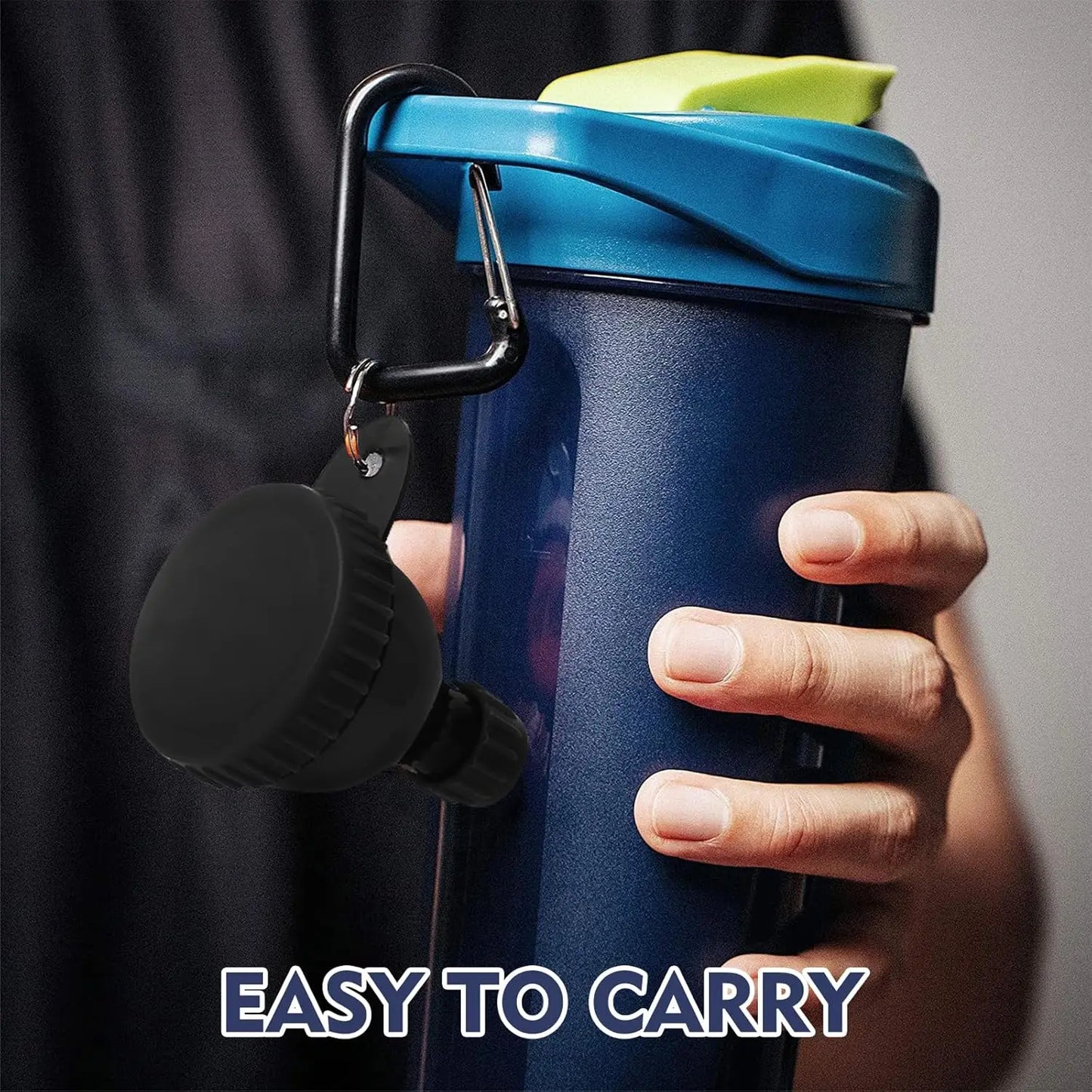 Portable 2-In-1 Protein Powder Container And Funnel For Travel