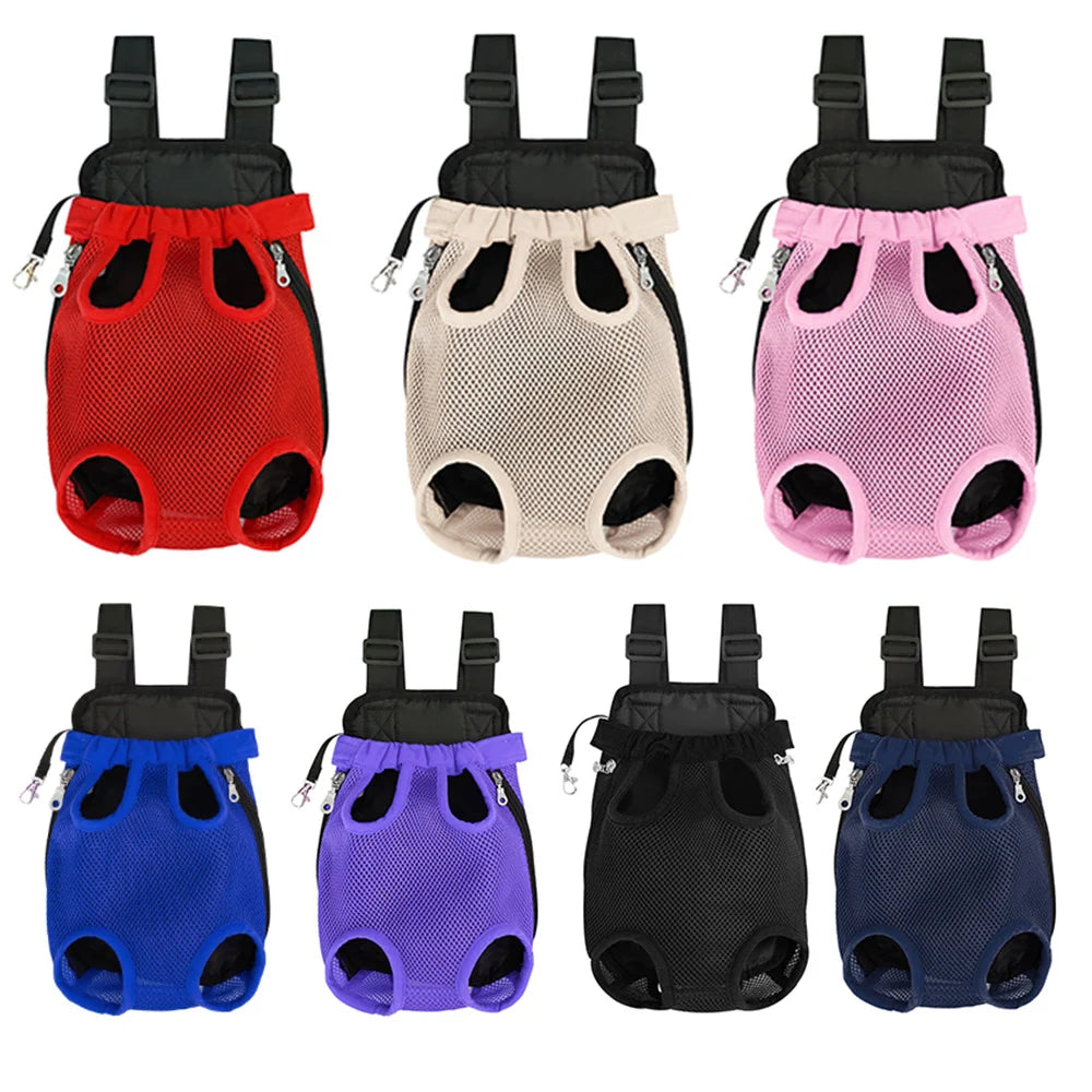 Adjustable Cat Carrier Backpack For Pets Outdoor Travel Double Shoulder Bag