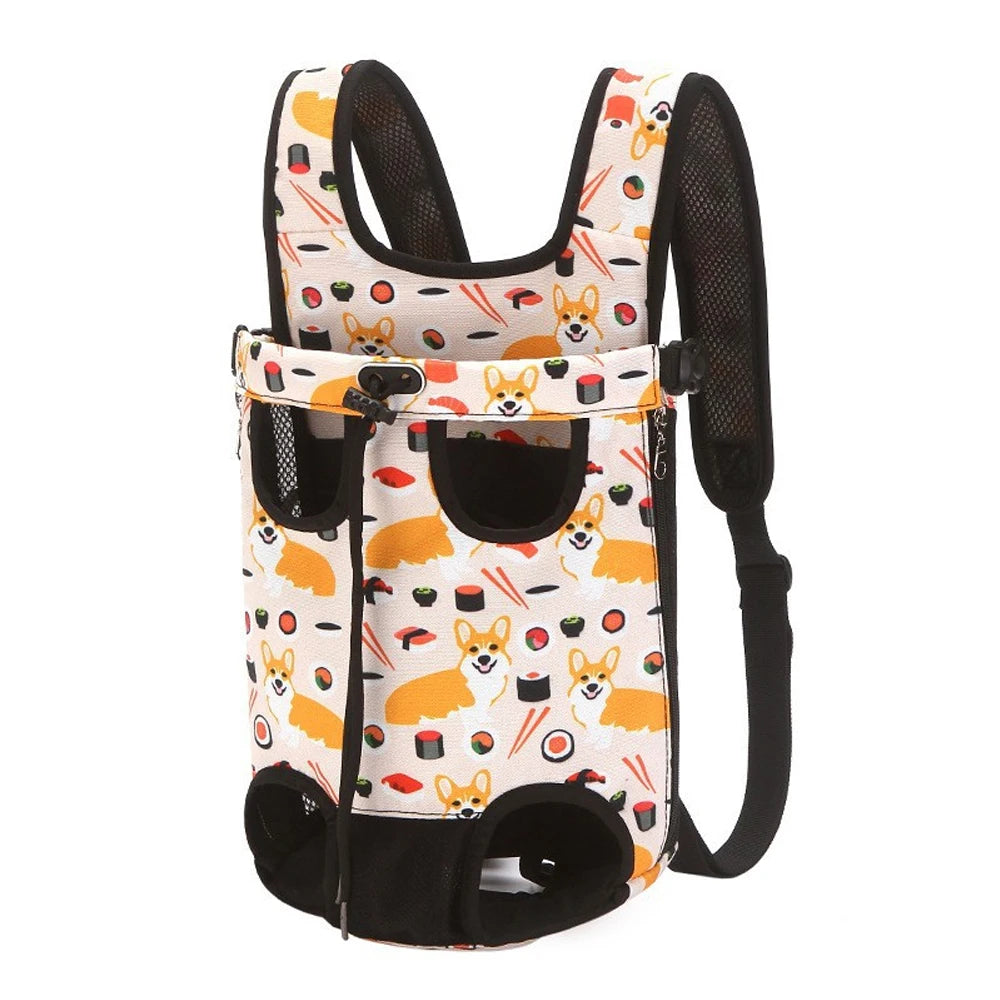 Adjustable Cat Carrier Backpack For Pets Outdoor Travel Double Shoulder Bag