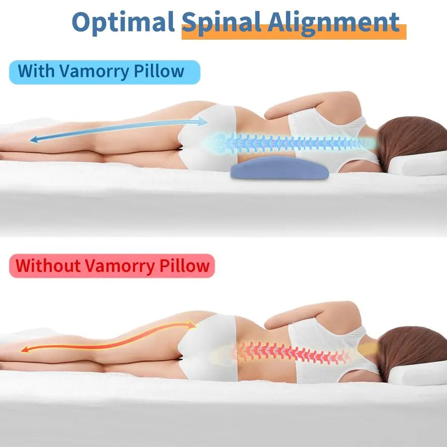 Memory Foam Back Pain Support Pillow With Cooling Gel Sciatica