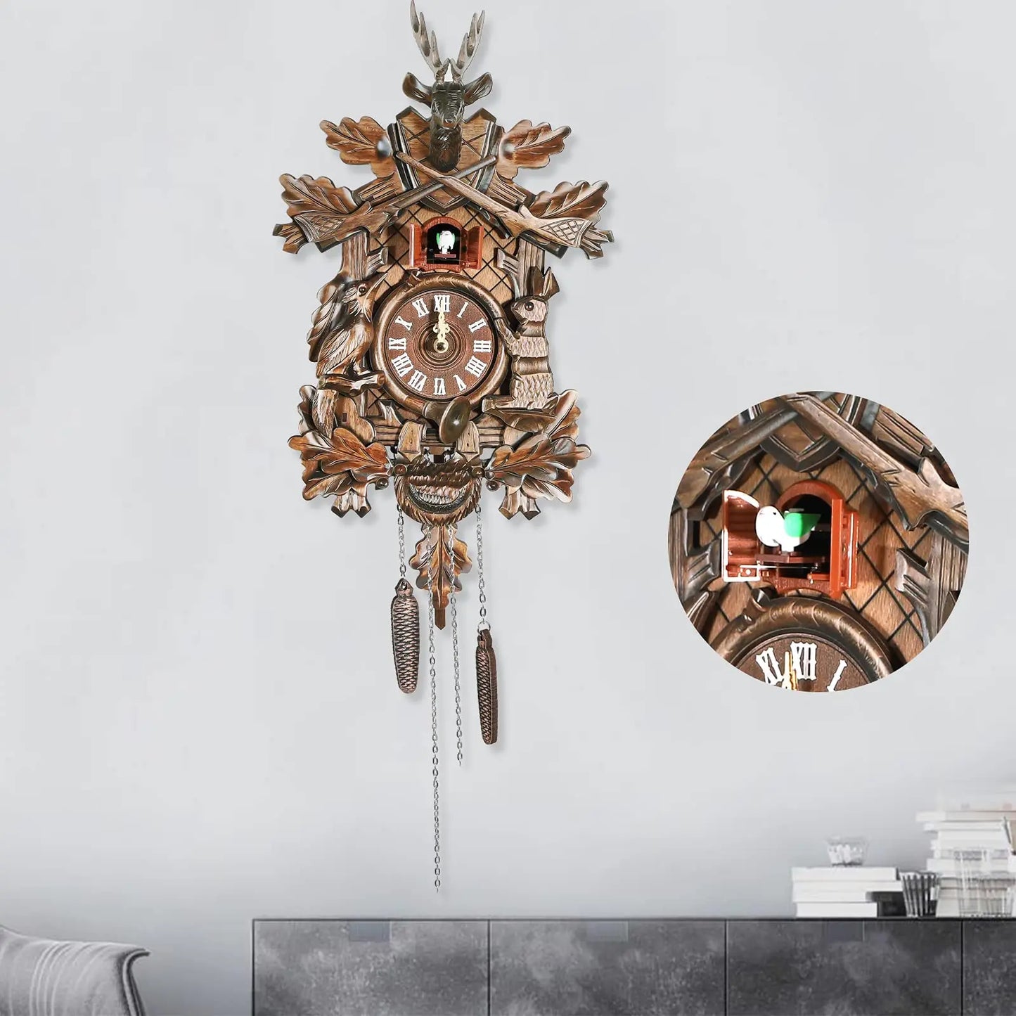 Black Forest Cuckoo Clock German Traditional Style