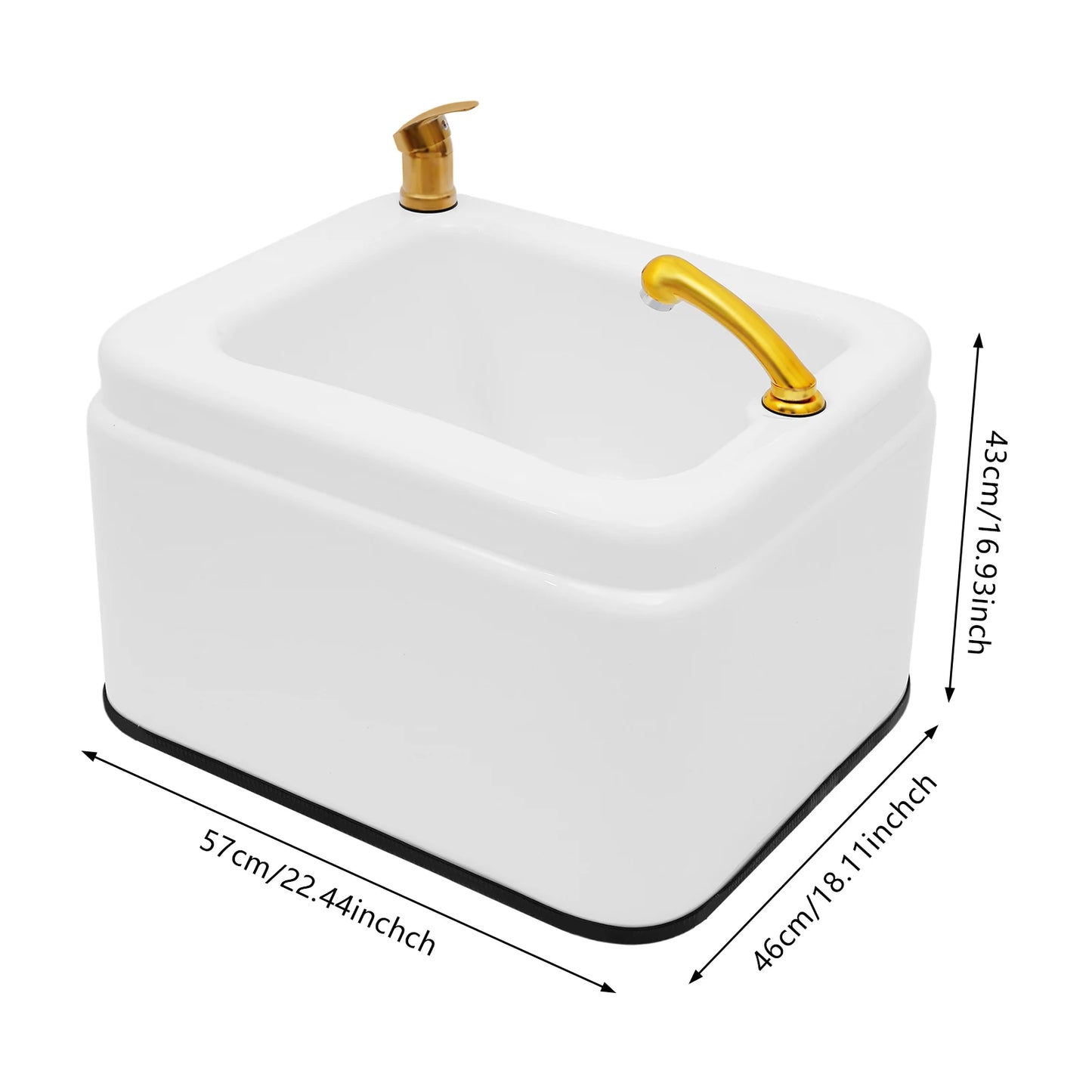 Acrylic Footbath with Massage 15L Massage Footbath Bow with LED Light Foot Bath Spa Tub Footbath Beauty Salon Spa Footbath Elect