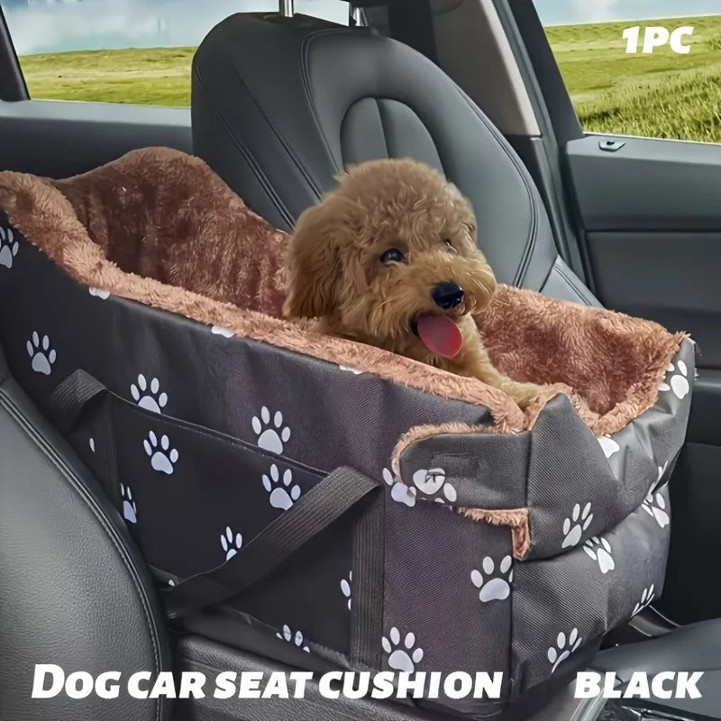 Fabric Dog Car Seat With Headrest Armrests And Portable Booster