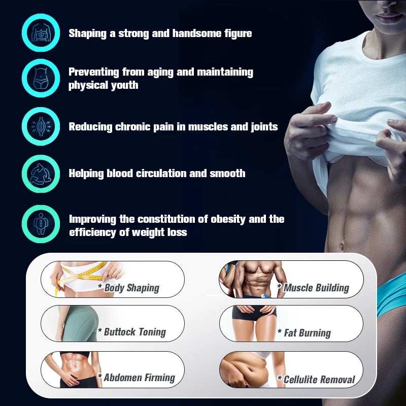 MYOslim 6500W 15Tes EMS Body Sculpting Machine Muscle Training Beauty Equipment for Body Contouring Fitness Salon Use