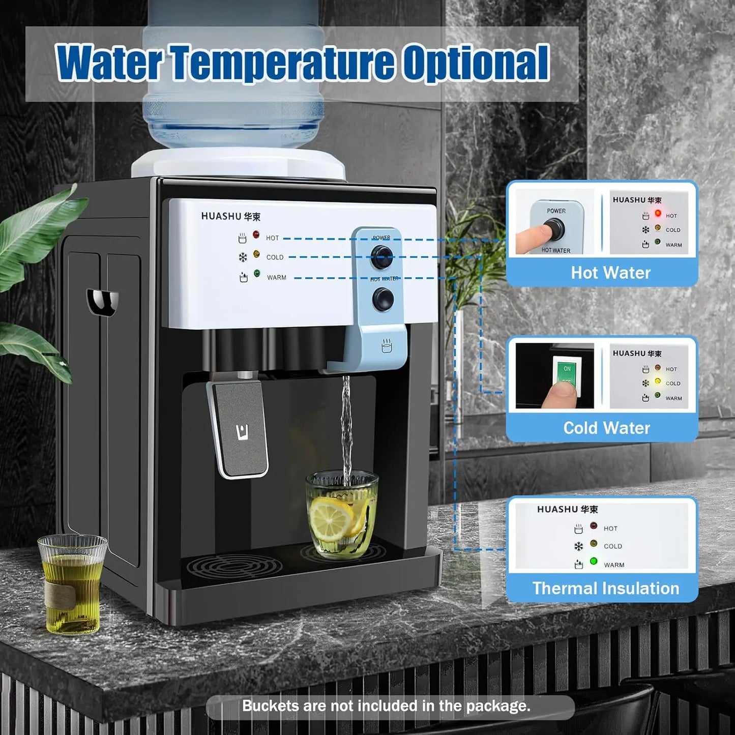 Electric Hot Cold Water Dispenser 5 Gallon Countertop Home Office
