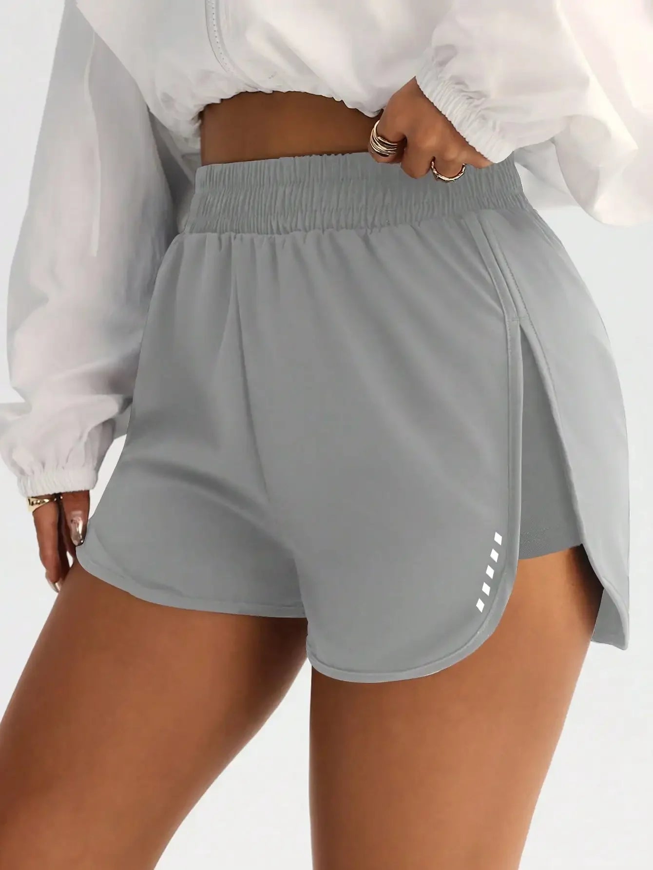 Women High-Waisted Stretch Shorts for Yoga and 4-Way Activewear