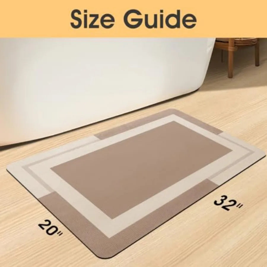 Non Slip Bath Mat Quick Dry Machine Washable Bathroom Rug