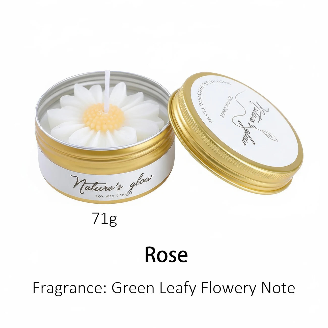 Chamomile Scented Soy Candle Tin Handmade Smokeless Aroma Bedroom Decor Gift