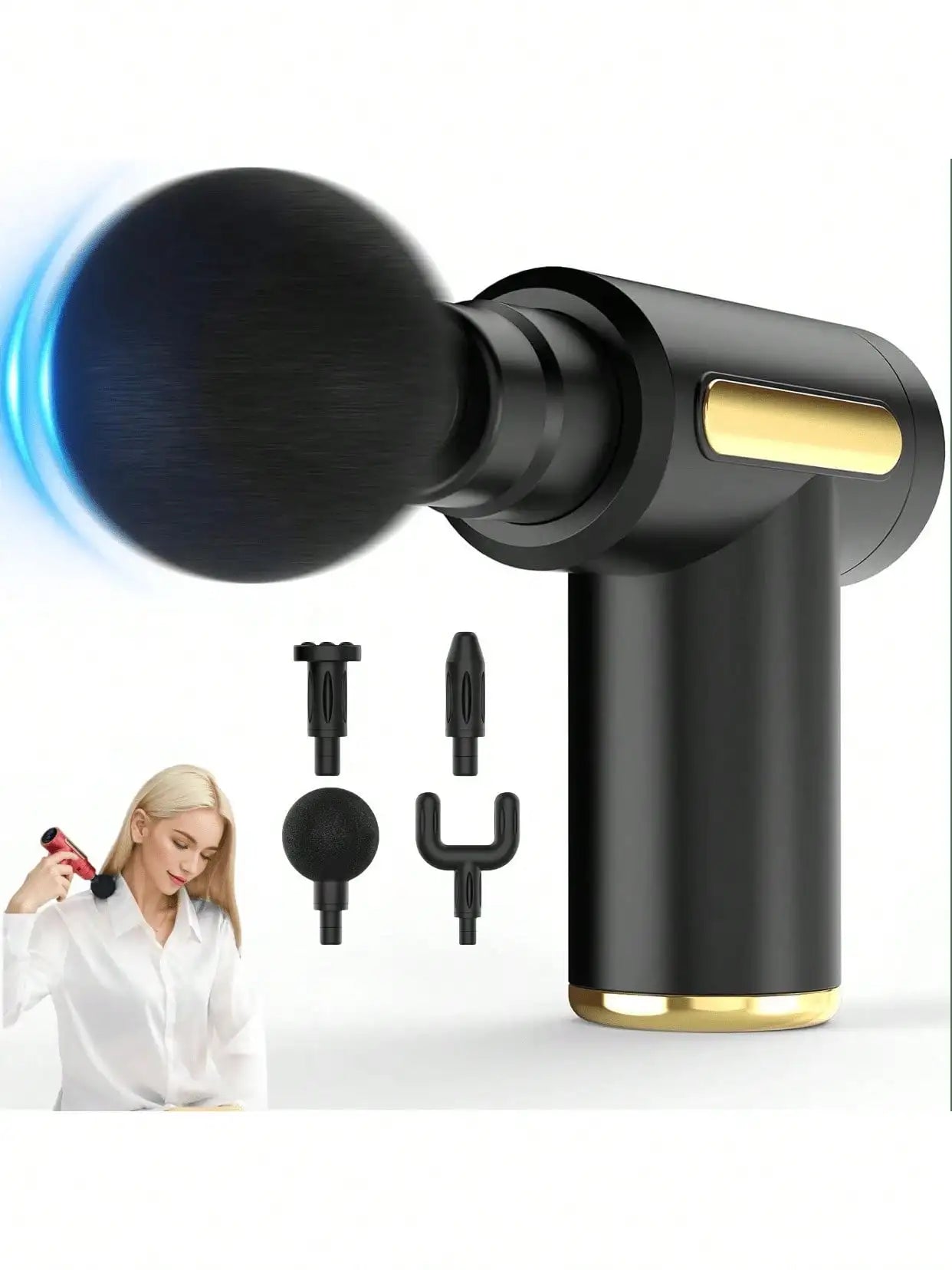 Mini Handheld Deep Tissue Massage Gun, Portable Travel Muscle Massager for Gym Fitness Sports Recovery, Perfect Gift for Men and Women