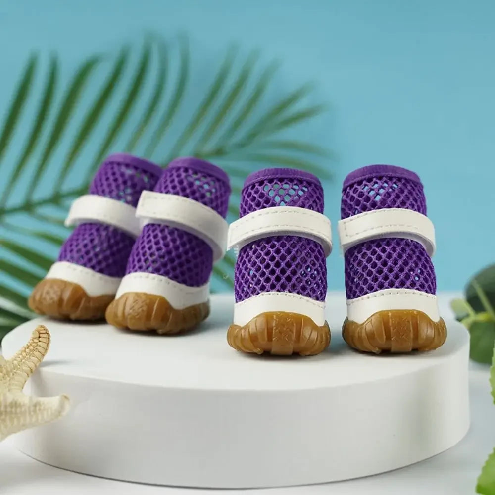 Breathable Dog Net Shoes For Small Dogs Anti Slip Outdoor