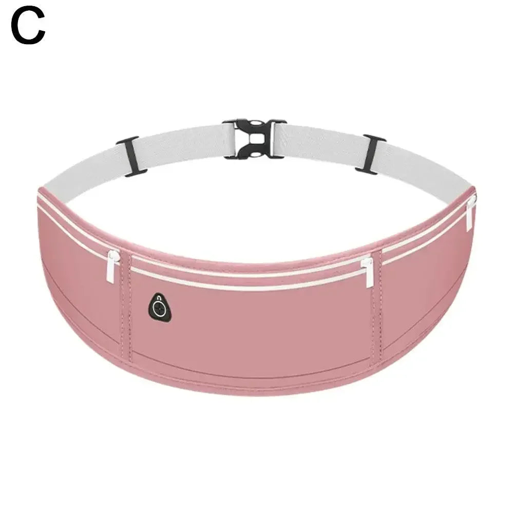Unisex Reflective Running Waist Pack With Water Bottle Holder Phone Pocket