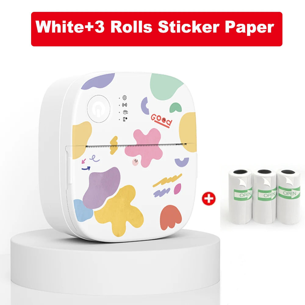 Portable Thermal Printer Bluetooth Pocket Photo Label Printer Inkless Printpod Sticker Printing Android iOS Printers for Home