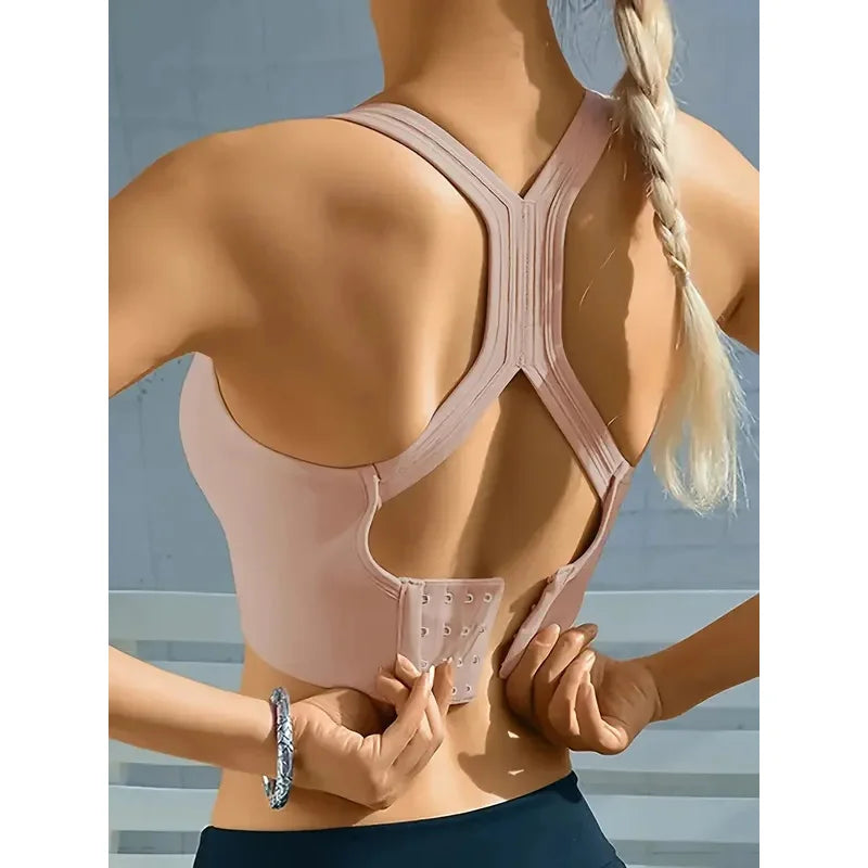 W4 Sports Seamless Padded Push Up Yoga Tank Bra For Women