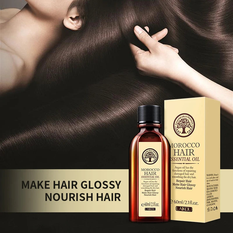 LAIKOU Morocco Argan Hair Essential Oil 4pcs Frizz Repair Nourish