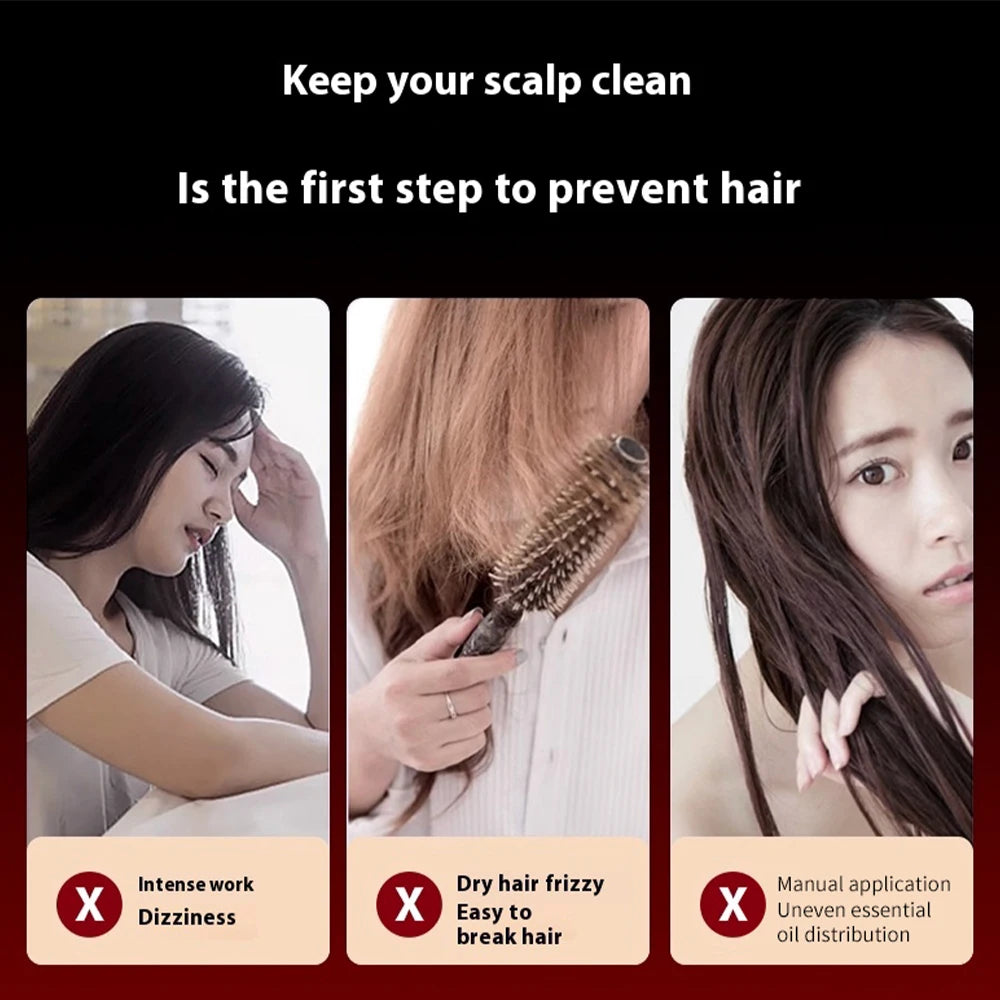 Foreverlily Electric Vibration Scalp Massage Comb For Hair Growth