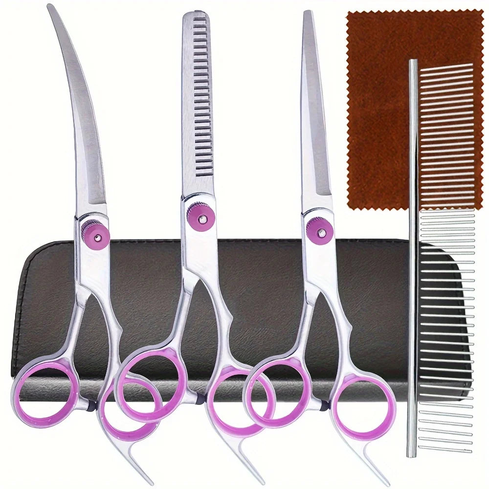Stainless Steel Pet Grooming Scissors Set