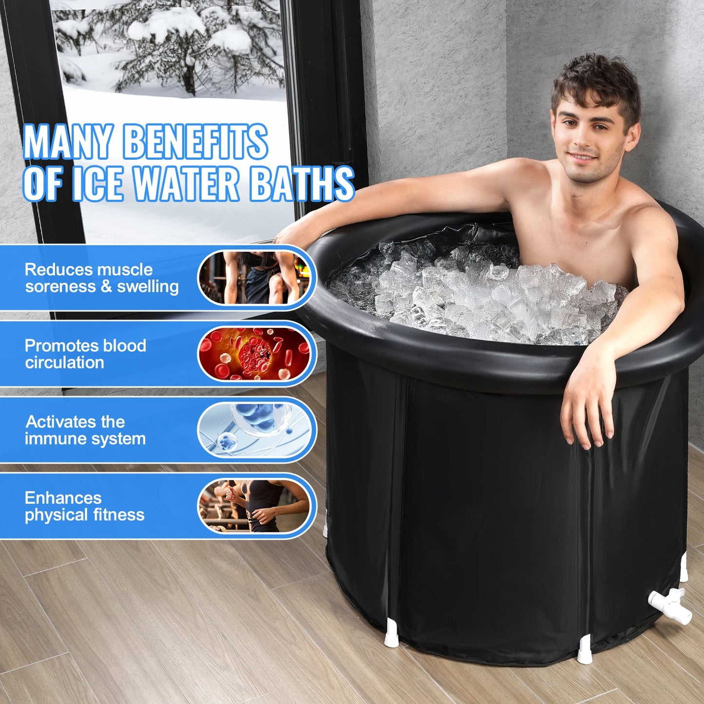 SucceBuy Ice Bath Tub For Cold Water Therapy And Plunge