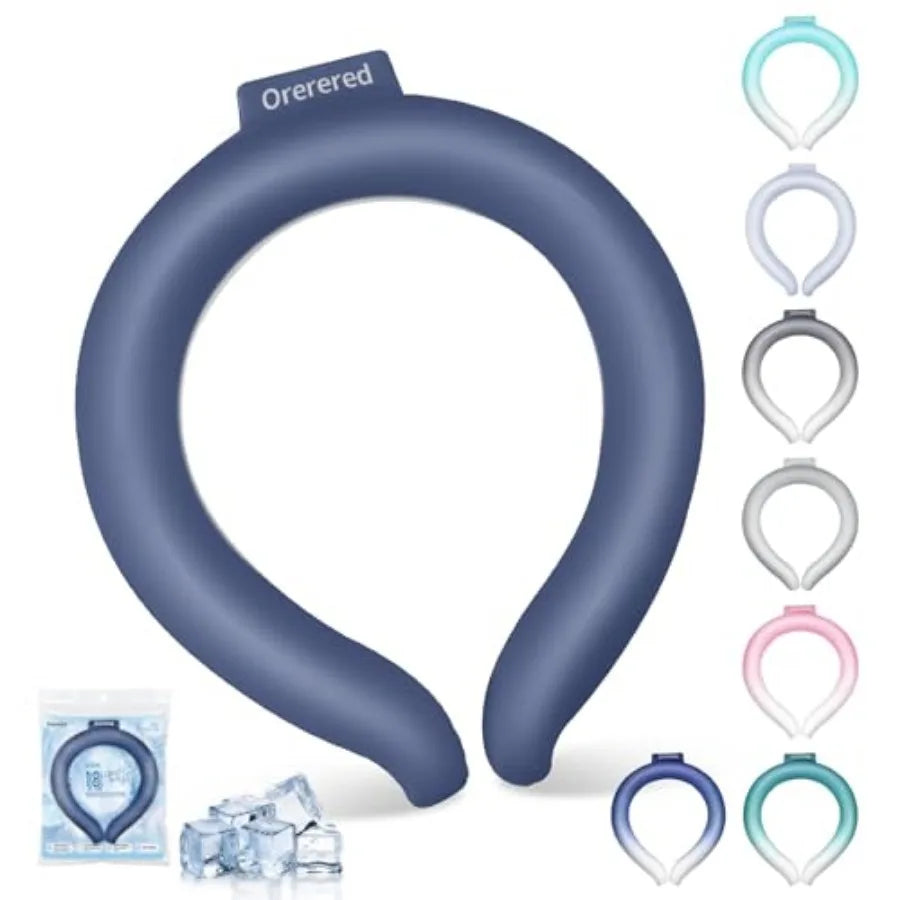 Neck Cooling Tube 70% Gel Increase Ice Ring Neck Cooler Wearable Body Cooling Products for Summer Outdoor Indoor Activities Rel