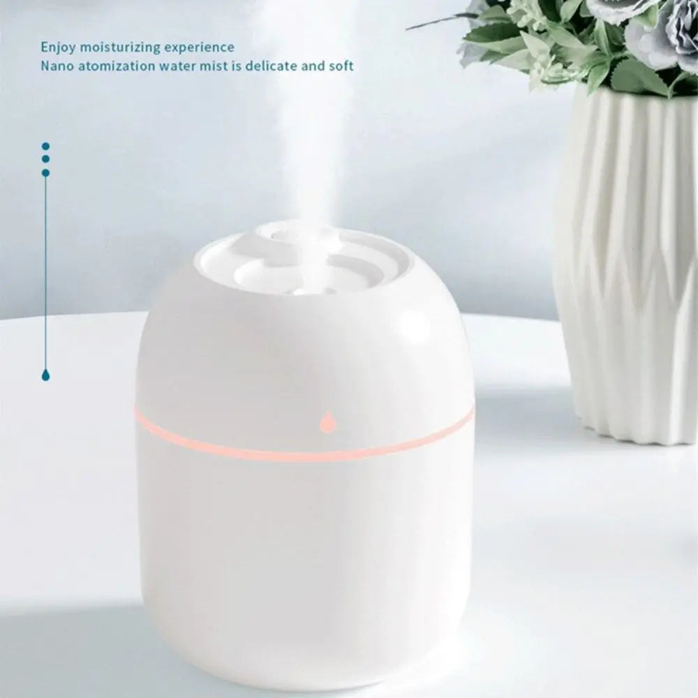 USB Water Refill Humidifier With LED Lights, Quiet, Portable