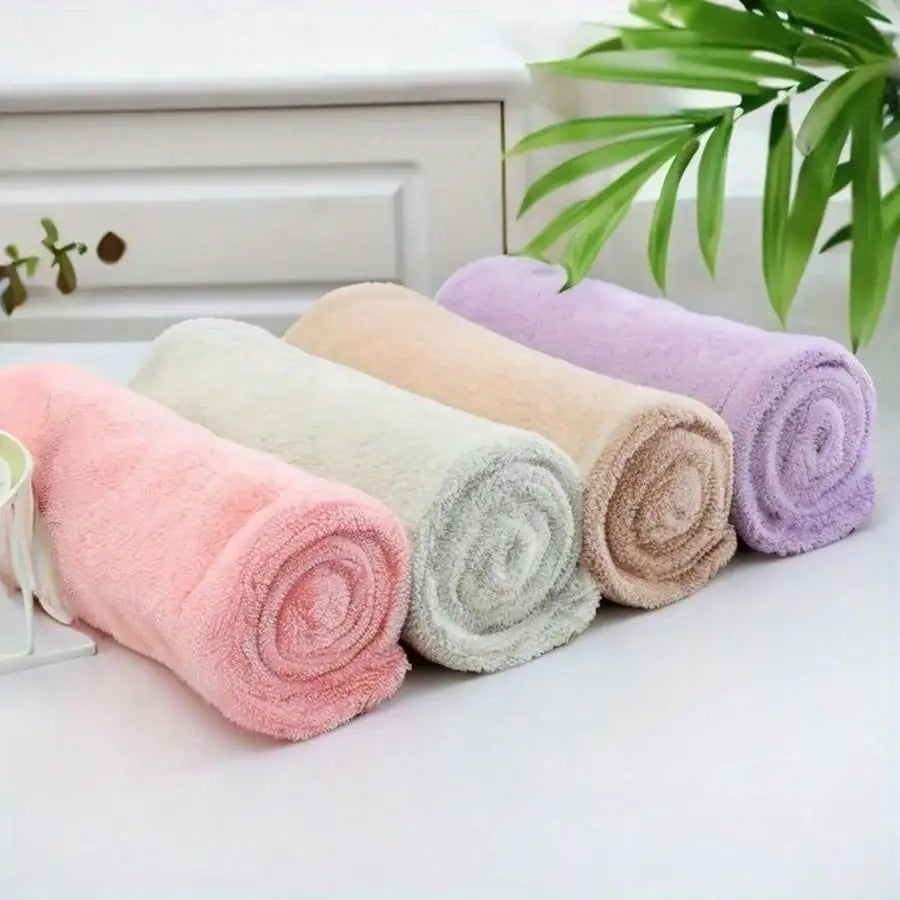 Quick-Dry Coral Fleece Hair Towel Wrap