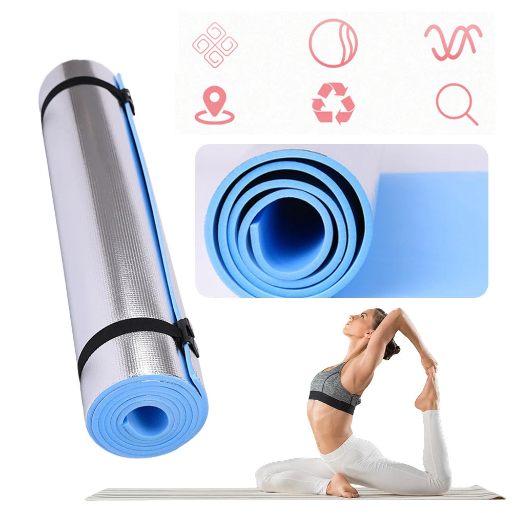 Waterproof Yoga Mat With Aluminum Membrane Portable Exercise Mat