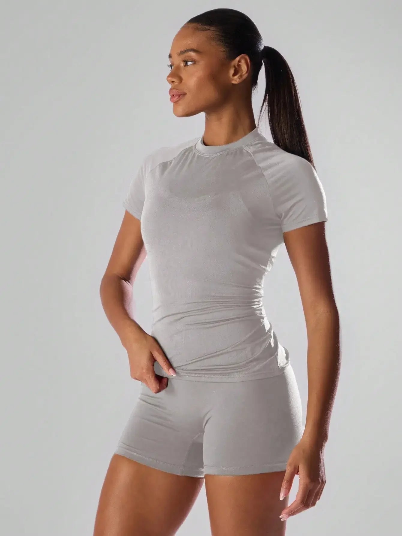 Women Slim Fit Sport Short Sleeve Running Tee For Workouts